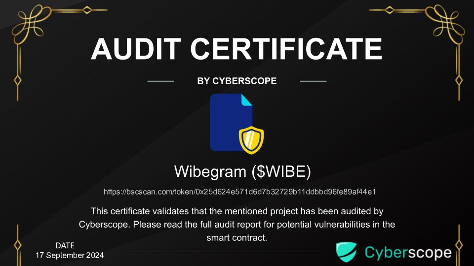 wibegram audit by cyberscope certificate image