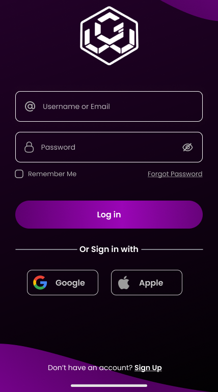 wibegram app sign in screenshot